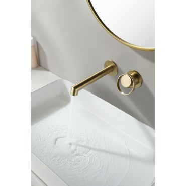 Смеситель встраиваемый раковины GANZER GZ19144-S Матовое золото