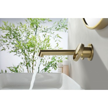 Смеситель встраиваемый раковины GANZER GZ19144-S Матовое золото