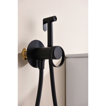 Смеситель встраиваемый с гигиеническим душем GANZER GZ19157-С Чёрный