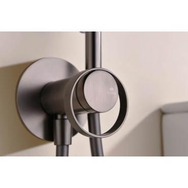 Смеситель встраиваемый с гигиеническим душем GANZER GZ19157-Q Оружейная сталь