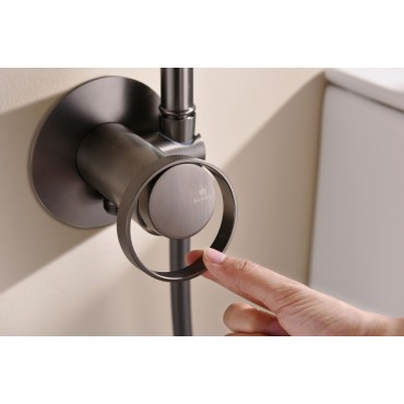 Смеситель встраиваемый с гигиеническим душем GANZER GZ19157-Q Оружейная сталь