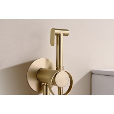 Смеситель встраиваемый с гигиеническим душем GANZER GZ19157-S Матовое золото