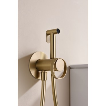 Смеситель встраиваемый с гигиеническим душем GANZER GZ19157-S Матовое золото