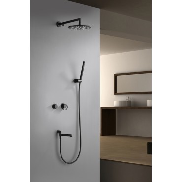 Встраиваемая душевая система GANZER 19165 Чёрная