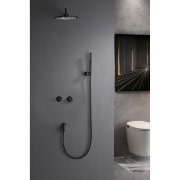 Встраиваемая душевая система GANZER 19165 Чёрная