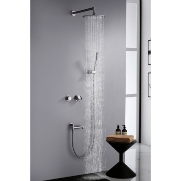 Встраиваемая душевая система GANZER 19165-Q Оружейная сталь