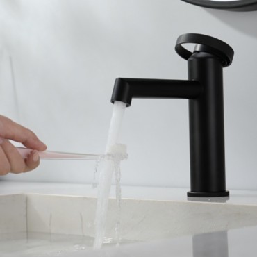 Смеситель для раковины GANZER 19111-C Чёрный