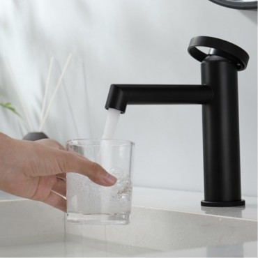 Смеситель для раковины GANZER 19111-C Чёрный