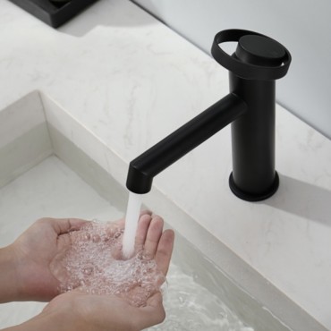 Смеситель для раковины GANZER 19111-C Чёрный