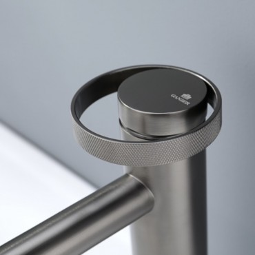 Смеситель для раковины GANZER 19111-Q Оружейная сталь