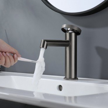 Смеситель для раковины GANZER 19111-Q Оружейная сталь