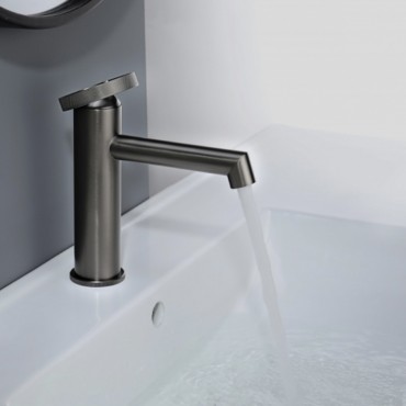 Смеситель для раковины GANZER 19111-Q Оружейная сталь