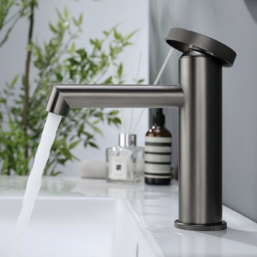 Смеситель для раковины GANZER 19111-Q Оружейная сталь