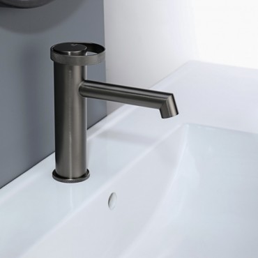 Смеситель для раковины GANZER 19111-Q Оружейная сталь