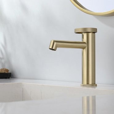 Смеситель для раковины GANZER 19111-S Матовое золото