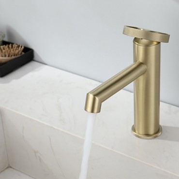 Смеситель для раковины GANZER 19111-S Матовое золото