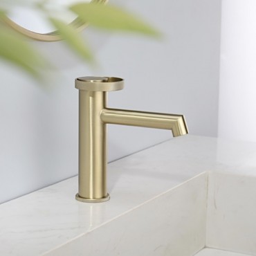 Смеситель для раковины GANZER 19111-S Матовое золото