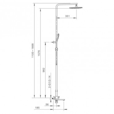 Душевая Стойка Gappo 2417-9