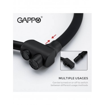 Смеситель для кухонной Gappo 4398-16 Black под фильтр
