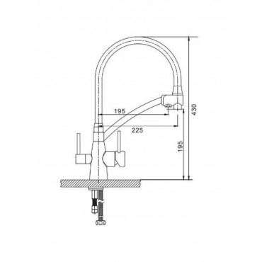 Смеситель для кухонной мойки Gappo 4398-19 под фильтр