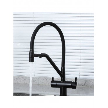 Смеситель для кухонной Gappo 4398-86 Black под фильтр