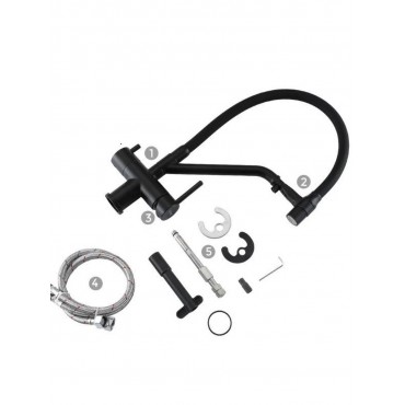 Смеситель для кухонной Gappo 4398-86 Black под фильтр