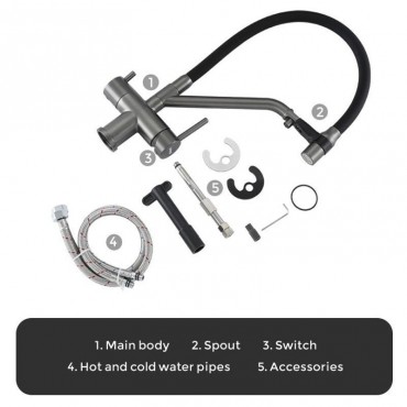 Смеситель для кухонной Gappo 4398-89 под фильтр