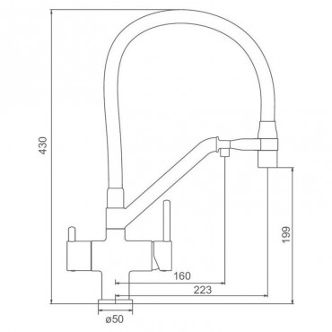 Смеситель для кухонной Gappo 4398-89 под фильтр