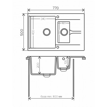 Кухонная мойка Polygran Brig-770