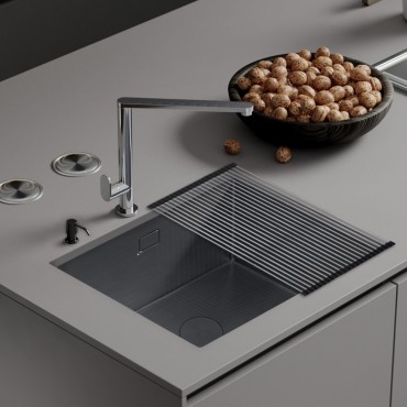 Кухонная мойка Roxen Uno 560210-44B PVD графит