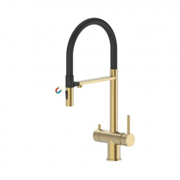 Смеситель для кухонной мойки VIEIR 15019-S (матовое золото)