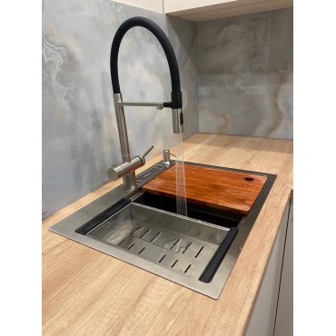 Смеситель для кухонной мойки VIEIR 15019 (сатин)