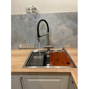 Смеситель для кухонной мойки VIEIR 15019 (сатин)