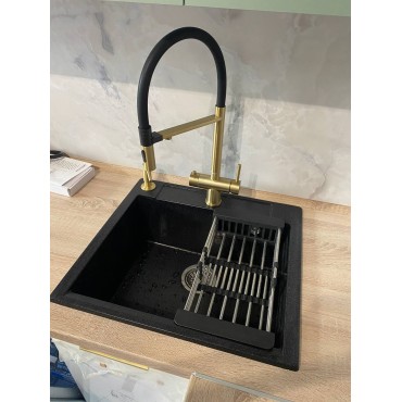 Смеситель для кухонной мойки VIEIR 15019-S (матовое золото)