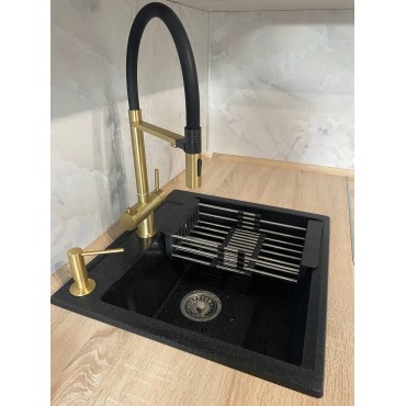 Смеситель для кухонной мойки VIEIR 15019-S (матовое золото)