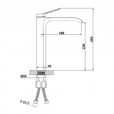 Смеситель Для Умывальника Vieir 343512-G