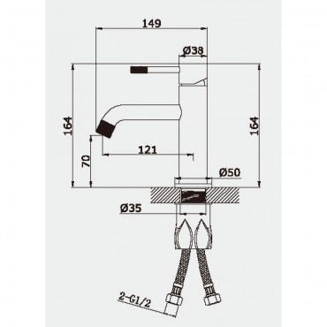 Смеситель Для Умывальника Vieir 402511-G