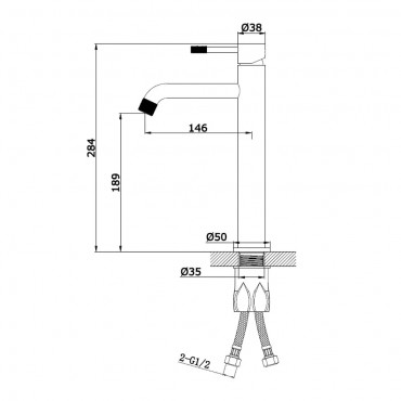 Смеситель Для Умывальника Vieir 402512-G