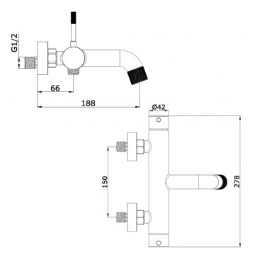 Смеситель Для Ванны Vieir 403531-C