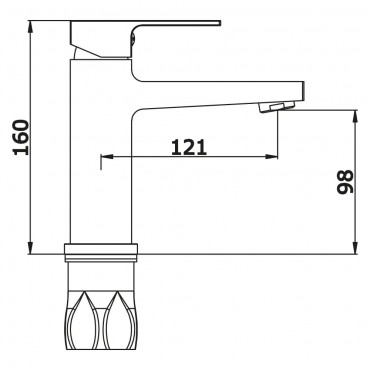 Смеситель Для Умывальника VIEIR 393511G