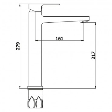Смеситель Для Умывальника VIEIR 393512S