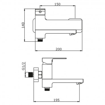 Смеситель Для Ванны VIEIR 393531S