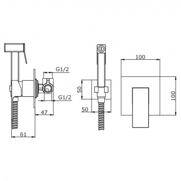 Смеситель Для Псевдо Биде Vieir 393553