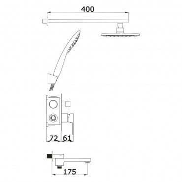 Душевая Система Скрытого Монтажа VIEIR 393563C
