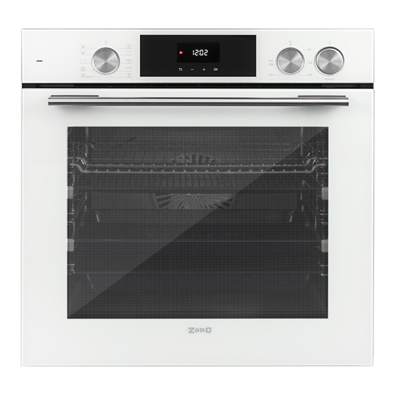 Электрический духовой шкаф с функцией готовки на пару ZorG BE12 white