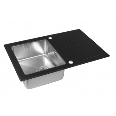 Мойка со стеклом ZorG GS 7850 black