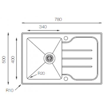 Мойка со стеклом ZorG GS 7850 black