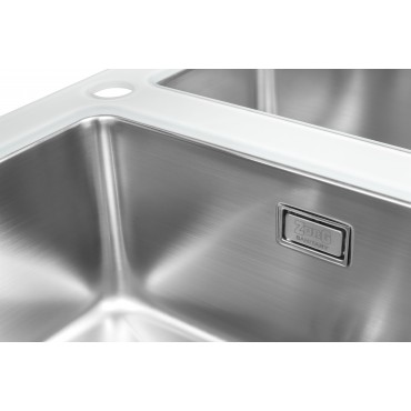 Мойка со стеклом ZorG GS 7850-2 white